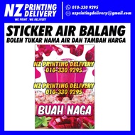 Sticker Air Balang Air Buah Naga Dragon Fruit