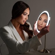 Ilios Lighting Cordless Bright LED Makeup Mirror with Lights and 5X Magnified Mirror with Long-Lasti