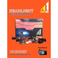 H11 3 Color LED Car Headlight APP Control 80W High Power A1 Lighting