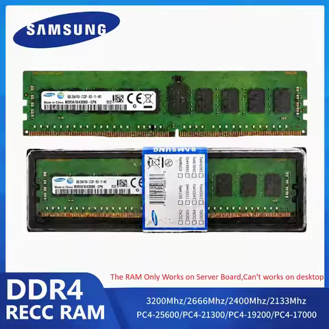 Samsung DDR4 RECC Server RAM 8GB 16GB 32GB 64GB ECC Registered Memory 2133MHz 2400MHz 2666MHz 2933MH
