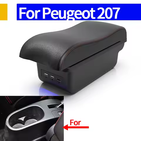 For Peugeot 207 armrest box For peugeot 207 Car Armrest box Central Storage box Interior Dedicated R