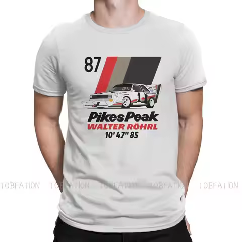 Gran Turismo Racing Game TShirt for Men Walter Rohrl Pikes Peak 87 Humor Summer Tee T Shirt High Qua