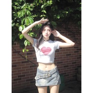 y2k y2k Women's Clothing Asian Culture Hot Girl Top Yabi Style Punk Summer Dopamine Wear White Short