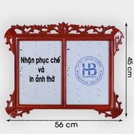 Double Worship Photo Frame 20x30cm Wall | Free Print Photo By Frame | Receive Online Send Via Zalo, 