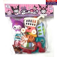 833-1 Kids Girl Kuromi Casher Set Pretend Play Toys Cash Register Mainan Budak Casher Gift