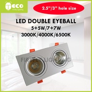 LED Double Eyeball 5+5W/7+7W