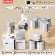 【1-5 Rolls】NIIMBOT B21/B1/B3S Label Paper Transparent Name Sticker Waterproof Small Thermal Label