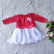 DRESS ANAK PEREMPUAN 7 BULAN 2 TAHUN BAJU PESTA ANAK PEREMPUAN BROKAT