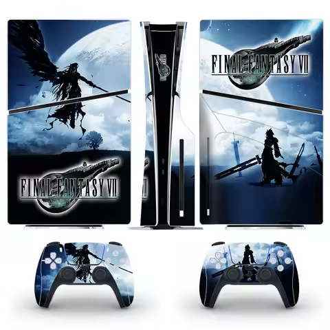 Game Final Fantasy VII FF7 PS5 Slim Disc Skin Sticker Decal Cover for Console Controller PS5 Slim Di