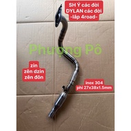 ️Muffler fitted with 4road exhaust can for Italian SH generations - Dylan all generations 27x1.5 mm