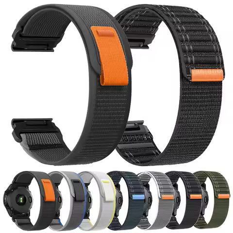 Quickfit Woven Nylon Strap For Garmin Smart Watch Band Fenix 8 Pro E 8 7X 7 Pro 6 6X Instinct 3 Mk3i