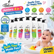Felora Junior Kids Head to Toe 4 in 1 Soft Smooth Clean Baby Body Shampoo / Syampu Bayi (750ml)