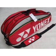 Yonex 9332 Badminton Bag Double Zips Bag with Shoes Compartment Main Packets Main Packets Sides Pockets