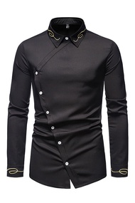 Áo sơ mi áo sơ mi nam dài tay mùa xuân và mùa thu mới from châu Âu  kiểu denim phương tây nam giới N