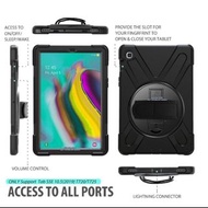 Samsung Galaxy Tab S5e 10.5" Rugged Case 雙層防禦盔甲防摔抗震保護殼 手帶➕支架
