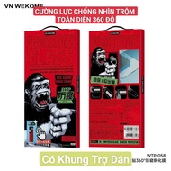 [360 Degree ANTI-PEEEERING] WITH STICKER FRAME, Kingkong 360 Degree ANTI-PEEEERING TEMPERED GLASS WI