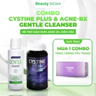 Combo Cystine Plus & ACNE-RX Gentle Cleanser 60ml – Supports ACNE Reduction, Skin Brightening, Oil C