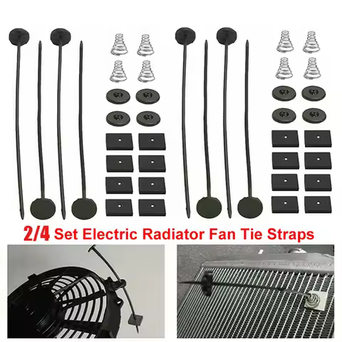 2/4 Set Universal Car Truck Electric Radiator Fan Tie Strap Mounting Kit Auto Accessories For Honda 