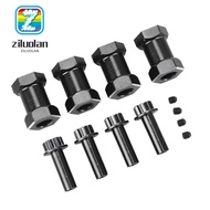 ZILUOLAN 4Pcs/Set RC Wheel Hex Hub, RC Cars Accessories 12mm Hex Drive Adapter Set, Durable Metal Wh