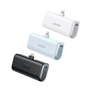 Anker - [3色可選] ANKER Nano 5000mAh 智慧快充口袋行動電源 Power Bank (12W, Built-In Lightning Connector) 黑色