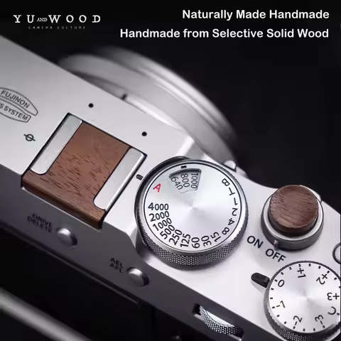 Wood Camera Hot Shoe Cover Shutter Release Button Cap Kit For FujiFilm XM5 XT50 X100VI XE4 X-PRO3 Fu