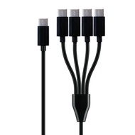 0.5M  Type C USB C to 4 Port Type C Male Splitter Multiple Charging Cable For Smartphone Tablet