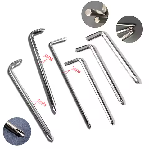 L-Type Screwdriver Phillips/Hexagon Key Wrench L-Shaped Wrench Drill Bits Elbow Bend Short Arm Screw