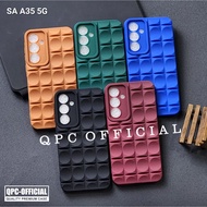 Samsung A35 5g Samsung A55 5g Case Macaron Color Motif Finger Grip 3d Cubic Case Jacket 3d Samsung A