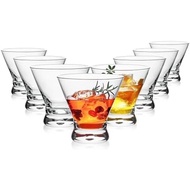 Martini Glasses Set of 4, 8oz Stemless Martini Cocktail Glasses for Margarita, Cosmopolitan, Manhatt