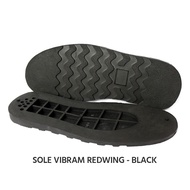 sol redwing caterpillar vibram hitam dan krem karet sol potong Odrey