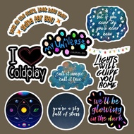 Coldplay Stickers | Vinyl Matte Laminated Waterproof and Scratchproof