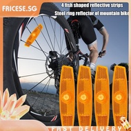 [fricese.sg] 4pcs Bike Warning Spoke Reflector MTB Bicycle Wheel Rim Reflective Clip