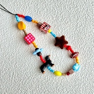 Cartoon Cartoon Camera Phone Case Chain Colorful Beaded ccd Bag Hanging Chain