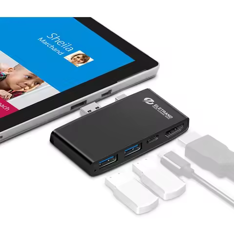 Adaptador Surface Pro 4K Hdmi Dock Display Port to Hdmi Expansion USB Hub Dual USB 3.0 Port Microsof