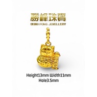 SF 招财进宝猫吊坠/手串 Lucky Cat Pendant/Charm/100%AUTHENTIC 916GOLD(6D045)