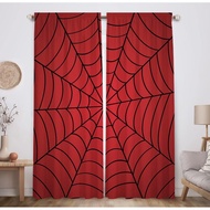 Allenjoy Superhero Spider Web Tirai Tingkap Merah untuk Kanak-Kanak Lelaki, Bilik Bayi, Bilik Tidur,