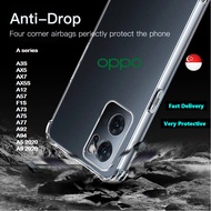 Hard/Soft Clear Casing Cover OPPO A3S AX5 A5/A9 2020 AX7 A12 AX5S A57 F1S A59 A92 A94 Transparent TPU Shockproof Case