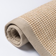 Hand-woven Linen Living Room Floor Mat Japanese Tea Art Tatami Floor Mat Bedroom Full Sisal Carpet l