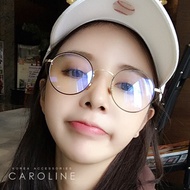 Charming Style Metal Round Frame Flat Glasses 71431