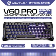 Gravastar V60 Pro 60% Hall Effect Magnetic Switch Gaming Keyboard - Gunmetal Smok