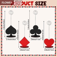 FOF 12 Pcs Casino Party Table Number Holders Poker Shaped Card Holder Casino Place Card Holders Wire