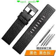 Watch Strap Genuine Leather Watch Strap Suitable for DZ4323 DZ1657 DZ1405 Lychee Grain Genuine Leath