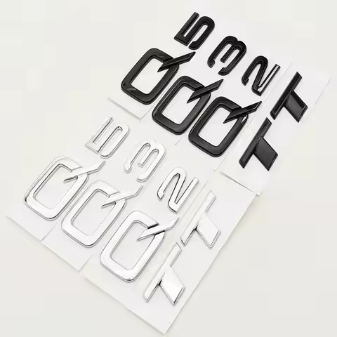 3D ABS Chrome Black Car Logo For Audi Q2 Q3 Q4 Q5 Q7 Q8 TT Emblem Letters Badge Rear Trunk Decal Sti
