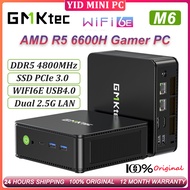 GMKtec M6 MINI PC AMD R5 6600H DDR5 SSD M.2 Windows 11 Pro USB4.0 WIFI6E BT5.2 Dual 2.5G LAN Gaming 