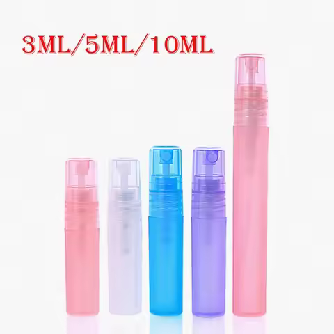 5pcs 3ml/5ml/10ml Empty Portable Atomiser Spray Bottles Perfume Pen Vials Makeup Cosmetic Plastic PP