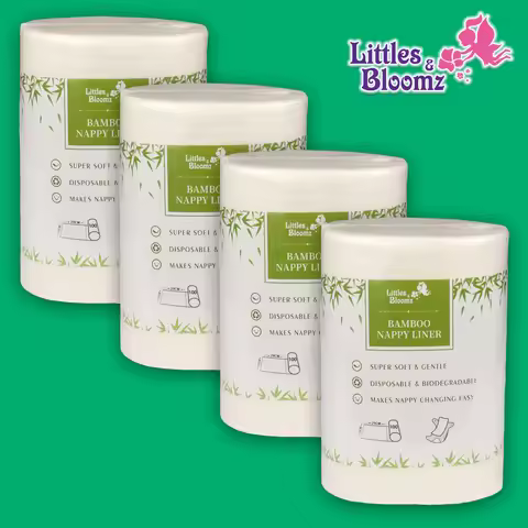4PCs 100% Biodegradable & Flushable Nappy Liners Cleaning Diaper Insert Cover Wipes One Set for 4 Ro