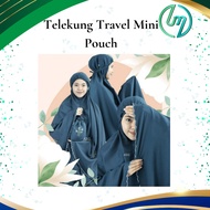 Telekung Travel Mini Pouch Dewasa Sulam Bunga (Free Bag)
