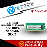 TRANSCEND JETRAM UNBUFFERED SO-DIMM 8GB DDR4 3200MHz (1Rx8) DRAM JM3200HSG-8G