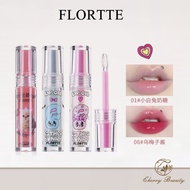 【 New Arrival】 FLORTTE Lip Golss  Lip Essence Honey Moisturizing Lip Oil Lip Balm Gisou Lip Oil Fwee