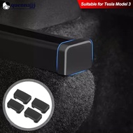 QUENNA 4pcs Car Seat Rear End Rail Cover Protector Backseat Slide Protection Anti-kick For Tesla Mod